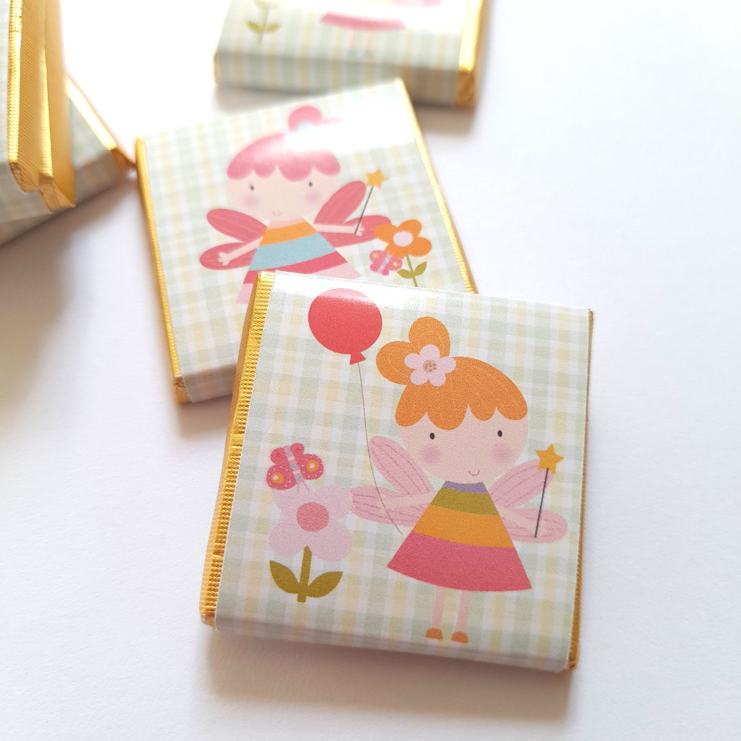 Flower Fairy Personalised Chocolate Favours – Custom Party Treats for Girls’ Birthdays (Pack of 25)