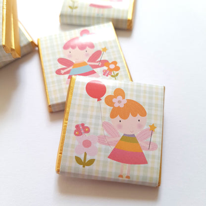 Flower Fairy Personalised Chocolate Favours – Custom Party Treats for Girls’ Birthdays (Pack of 25)