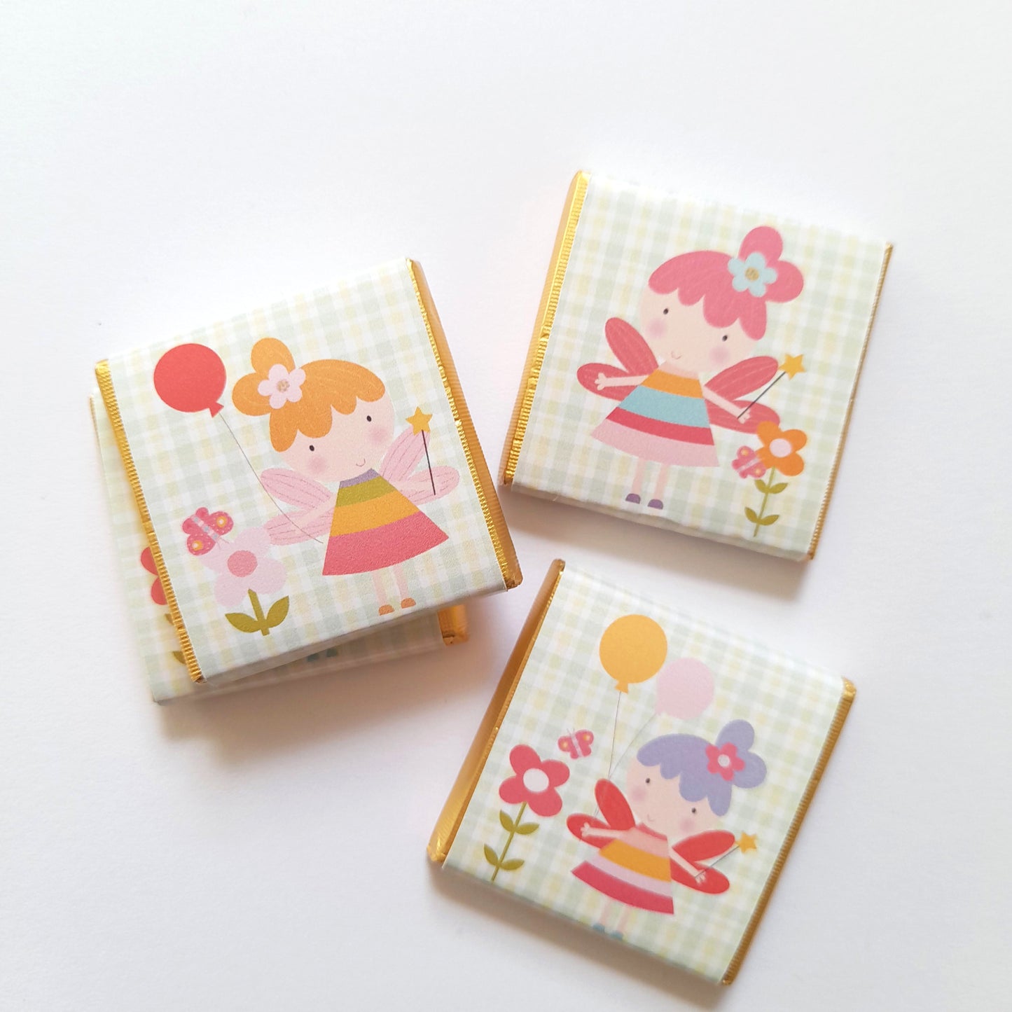 Flower Fairy Personalised Chocolate Favours – Custom Party Treats for Girls’ Birthdays (Pack of 25)