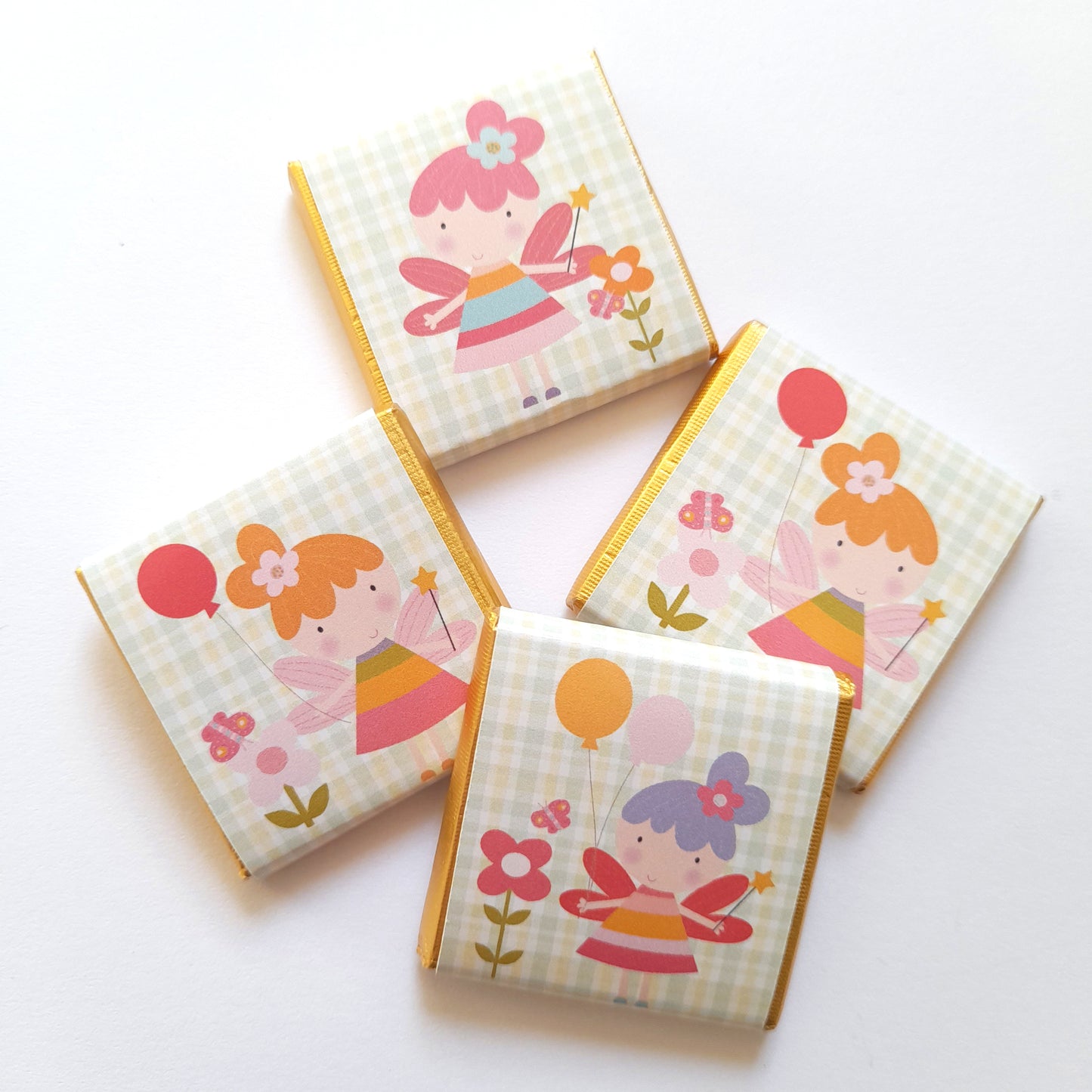 Flower Fairy Personalised Chocolate Favours – Custom Party Treats for Girls’ Birthdays (Pack of 25)