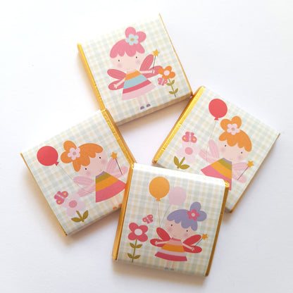 Flower Fairy Personalised Chocolate Favours – Custom Party Treats for Girls’ Birthdays (Pack of 25)