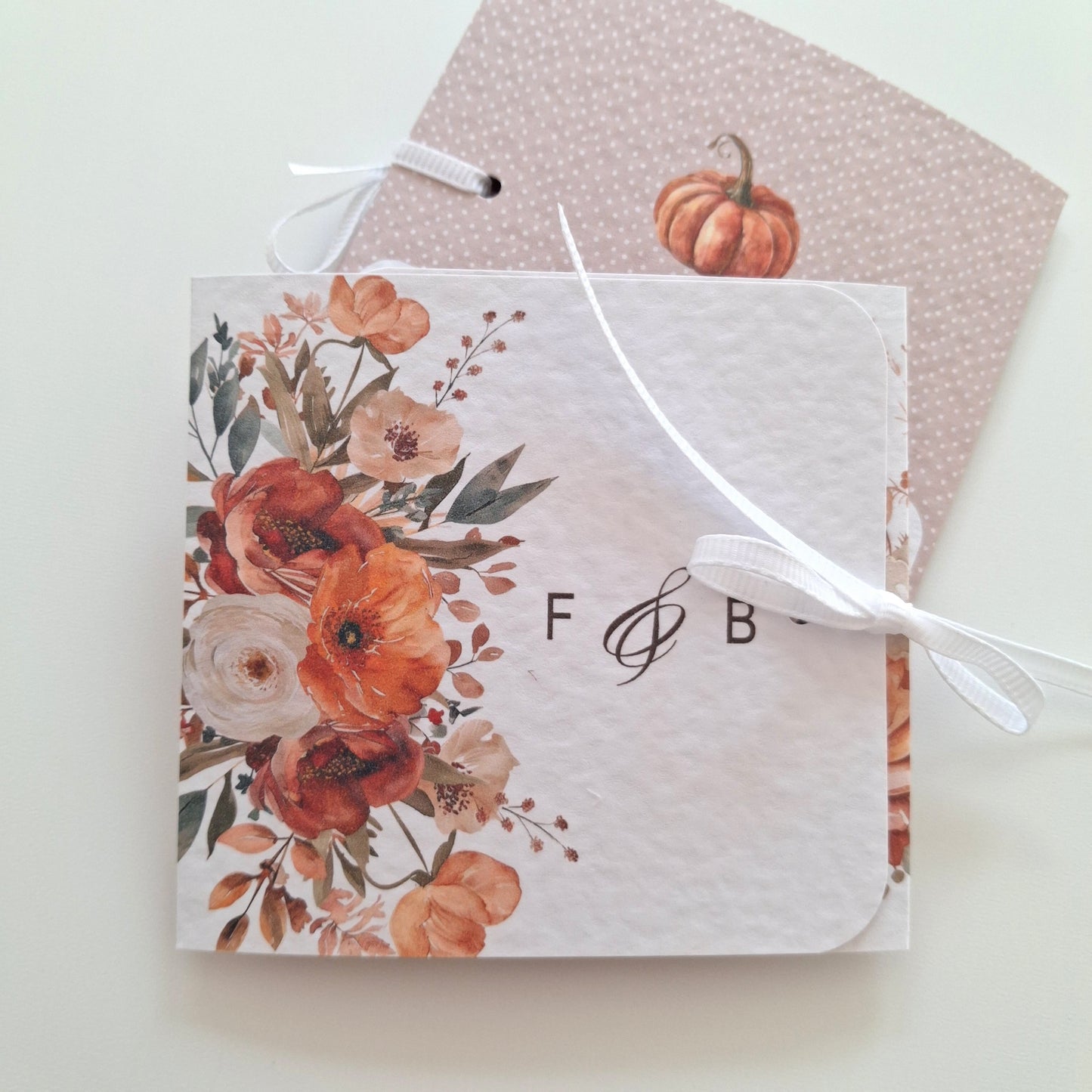 Personalised Autumn Flower Chocolate Favours – Rustic Wedding and Party Thank You Gifts