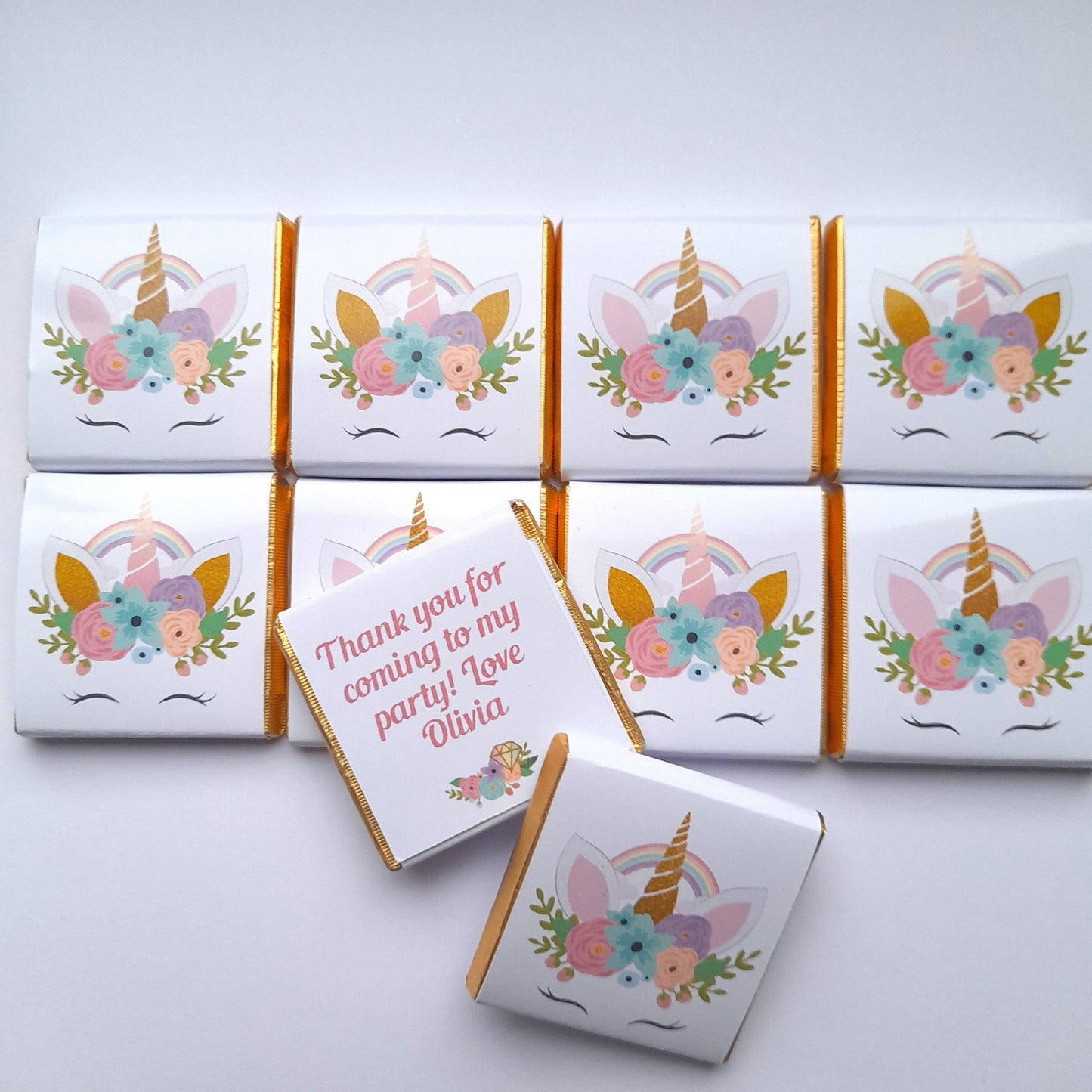 Unicorn Party Personalized Chocolates – Birthday & Guest Favours (Pack of 25)