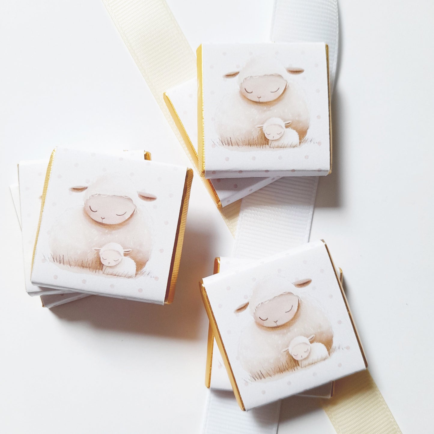 Mama Sheep Baby Shower Personalized Chocolate Favours – Party Bag Fillers, 25 Pcs