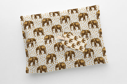Safari Elephant Gift Paper Sheet – Large Size for Unique Gift Wrapping