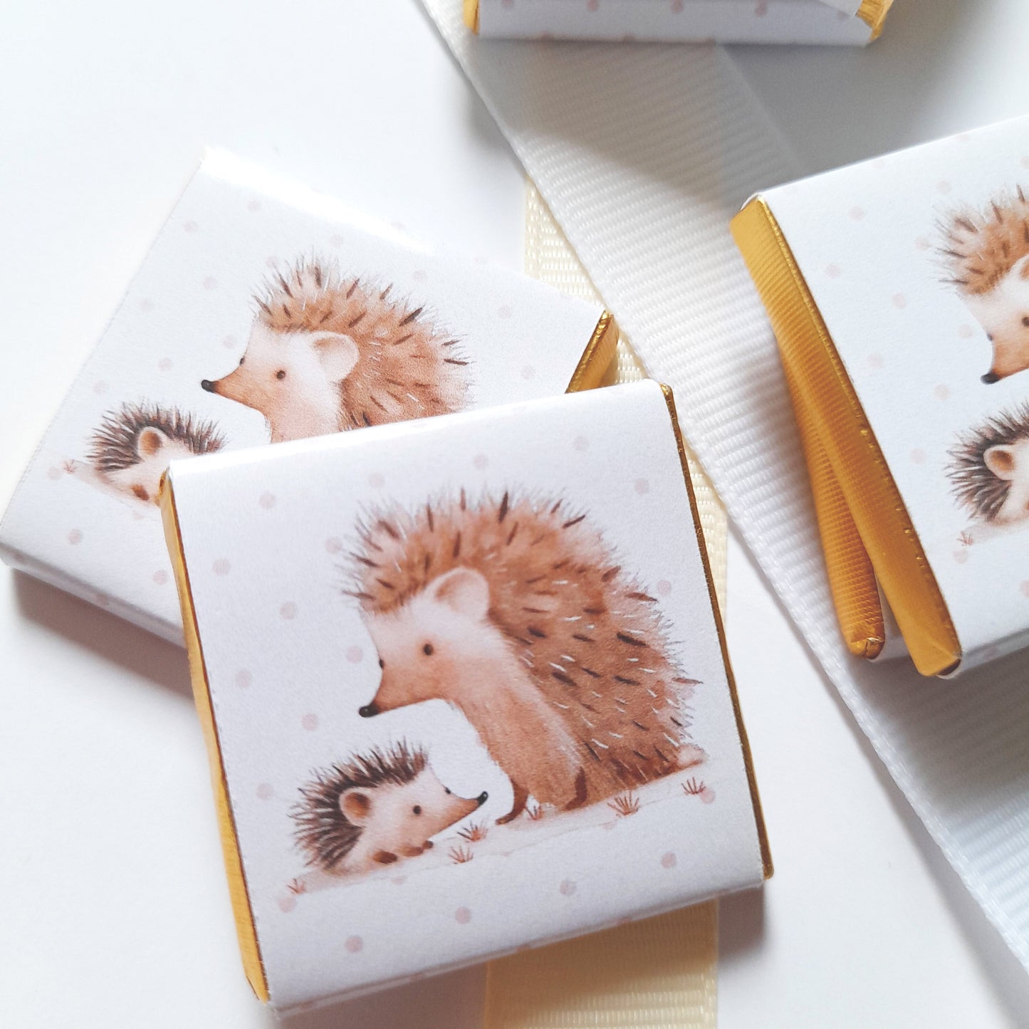 Personalized Baby Shower Mama Hedgehog Chocolate Favours – Party Bag Fillers (Pack of 25)