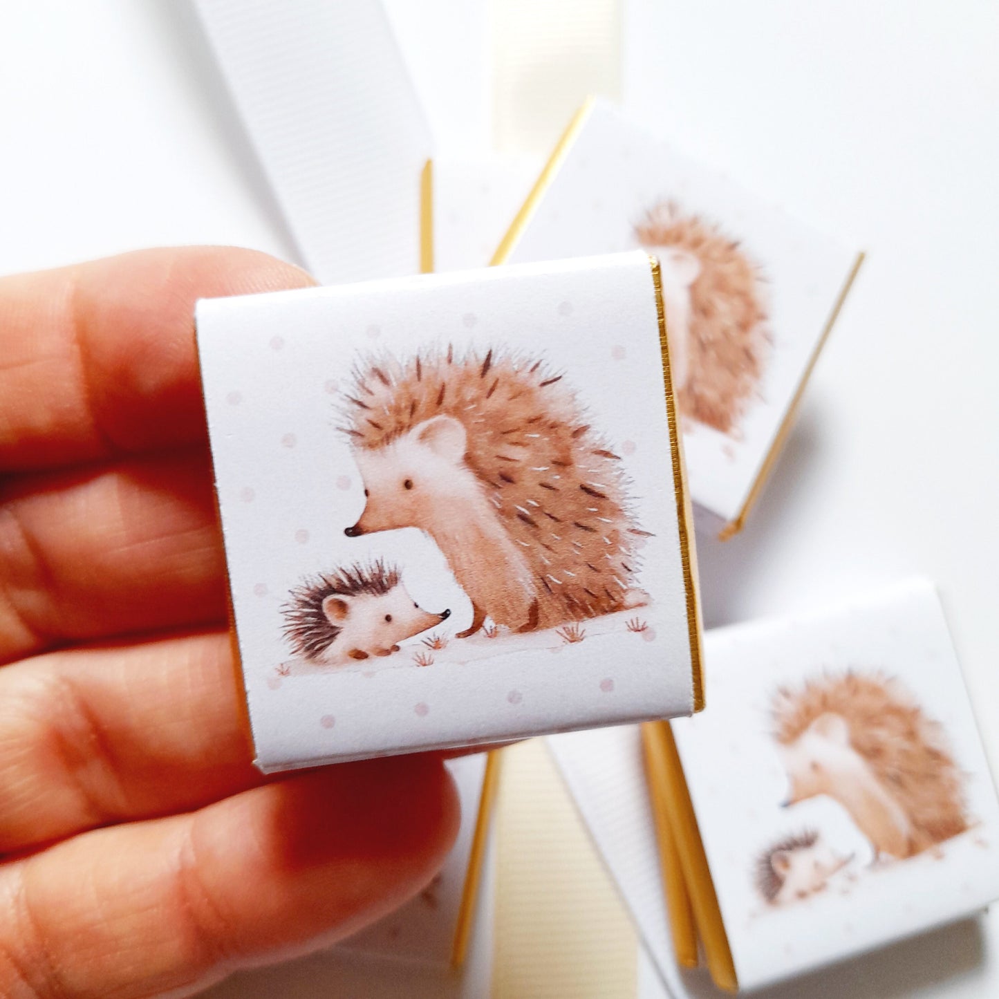 Personalized Baby Shower Mama Hedgehog Chocolate Favours – Party Bag Fillers (Pack of 25)