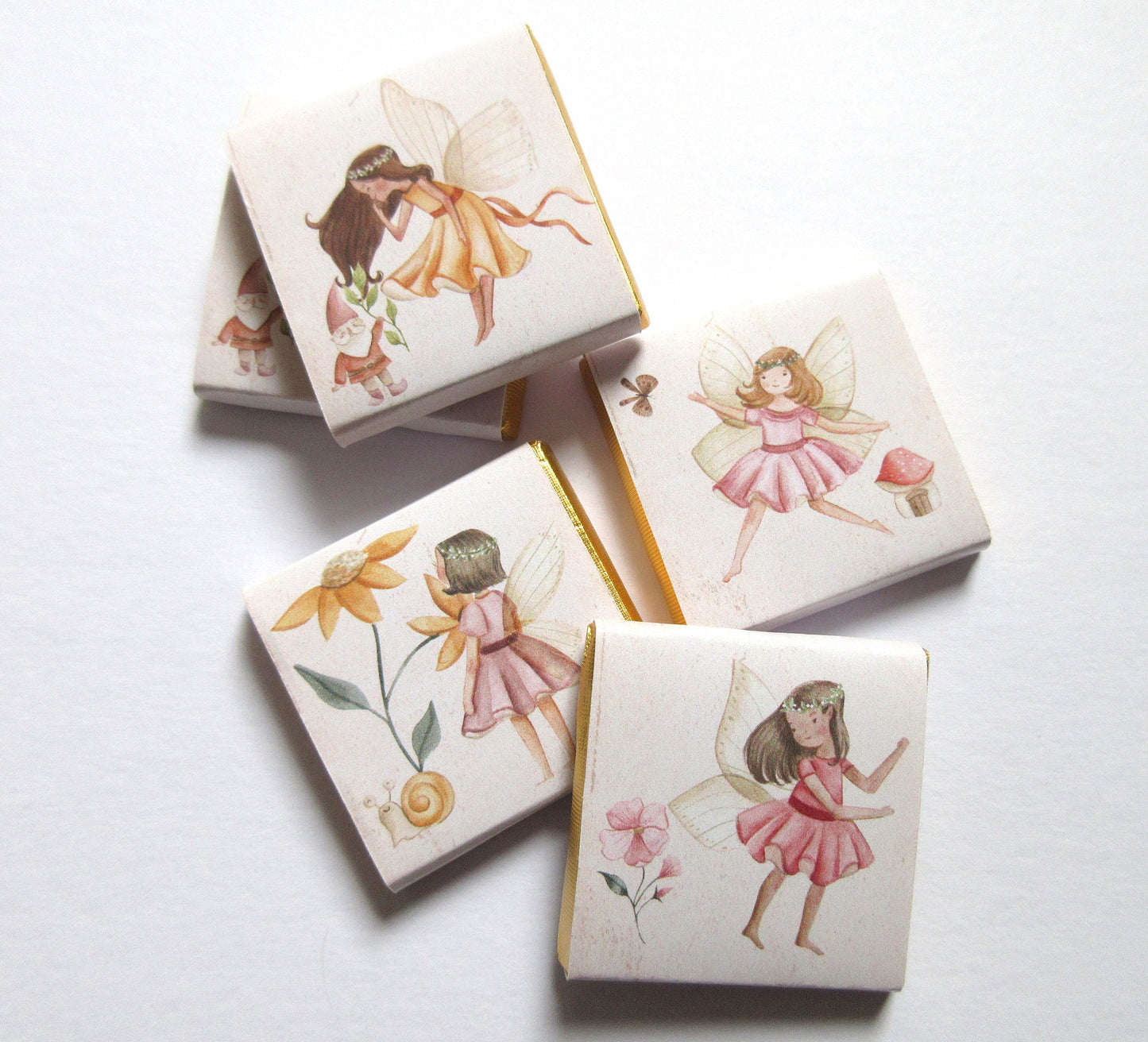 Personalized Garden Fairies Chocolate Favours – Perfect for Birthday & Party Guests (Pack of 25)