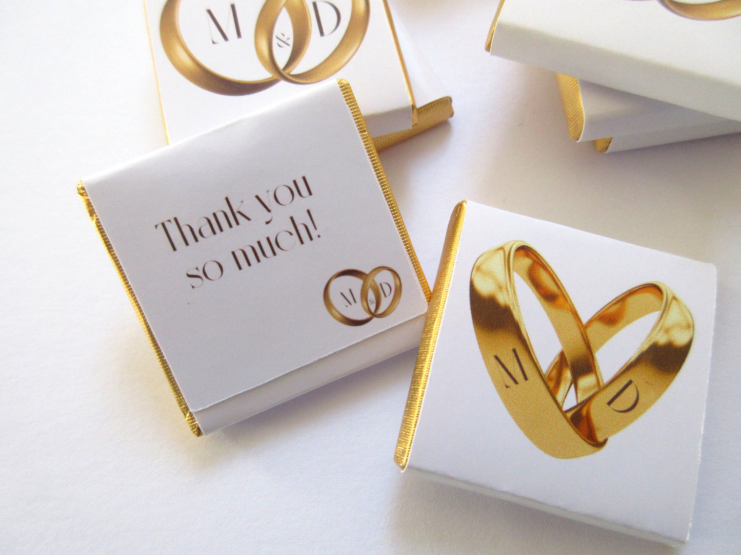Personalized Engagement Chocolate Favours – Wedding Rings Design, Wedding Favours for Guests (Pack of 25)
