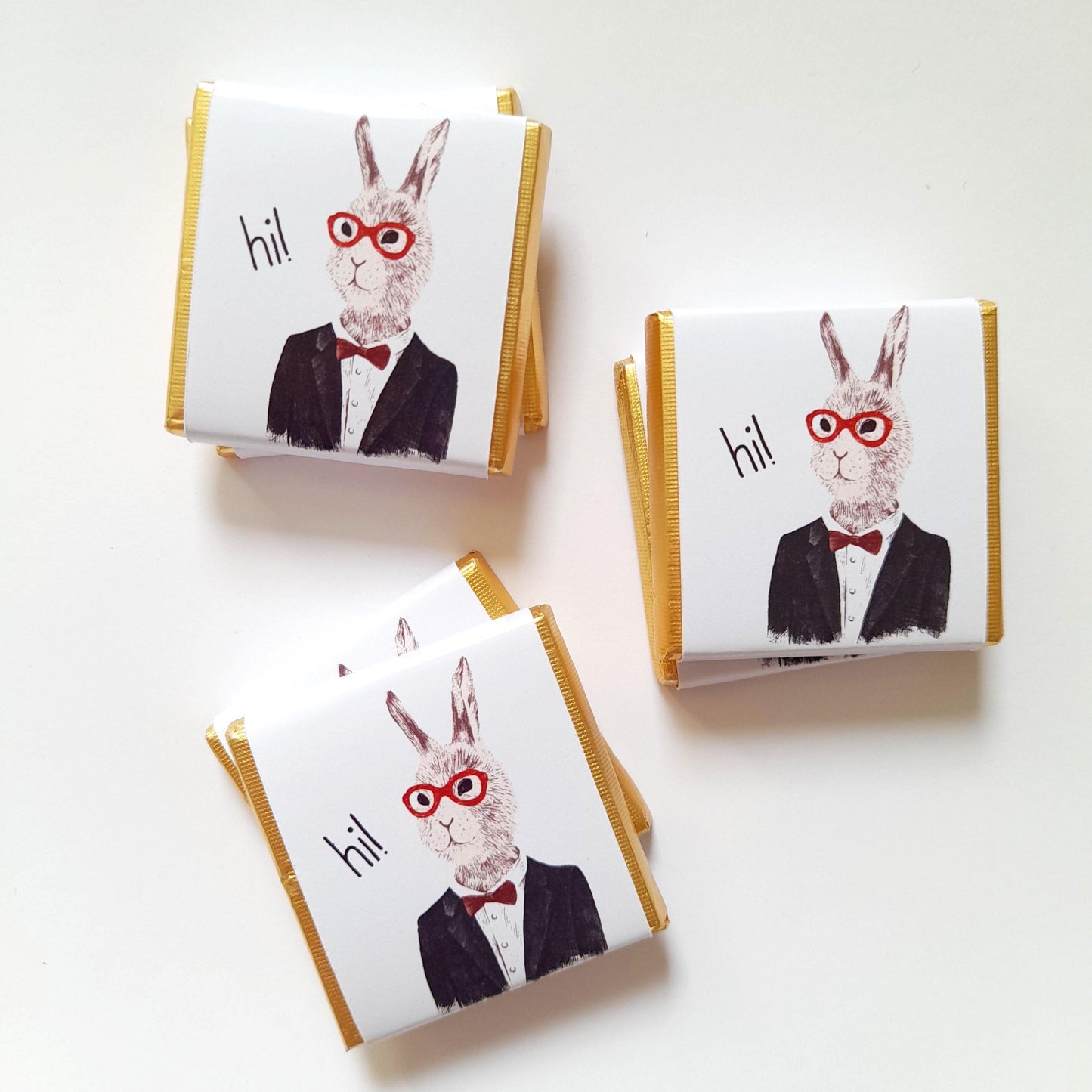 Personalized Bunny Boy Chocolate Favours – Fun Birthday Party Favours (Pack of 25)
