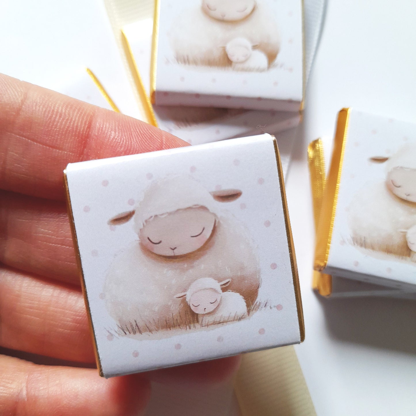 Mama Sheep Baby Shower Personalized Chocolate Favours – Party Bag Fillers, 25 Pcs