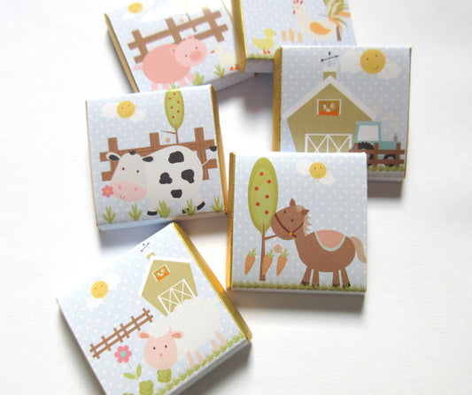 Farmyard Personalized Chocolate Favours – Cute Farm Animal Party Treats (Pack of 25)