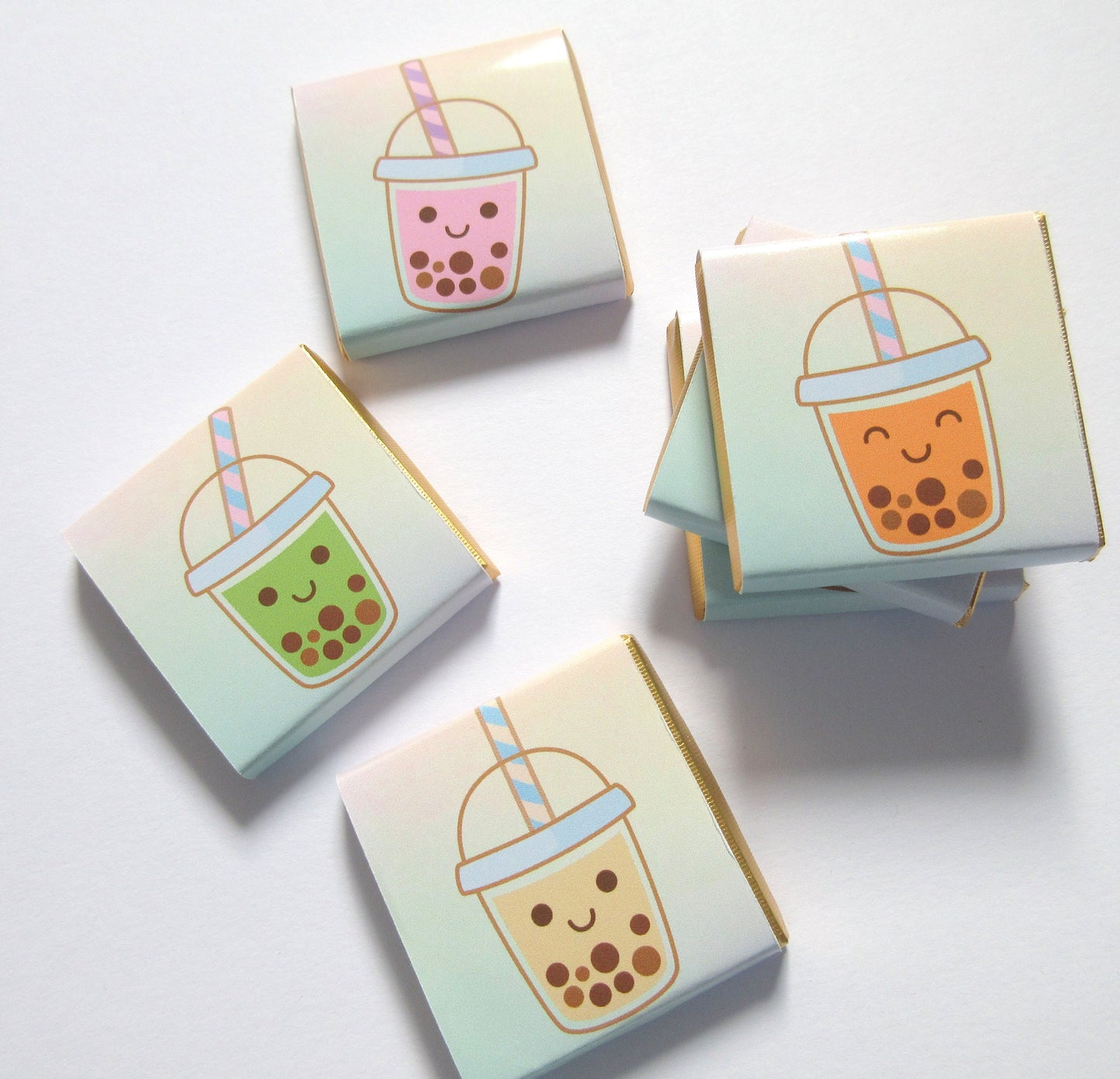 Personalized Bubble Tea Party Chocolate Favours – Boba Tea Party Guest Favours (Pack of 25)
