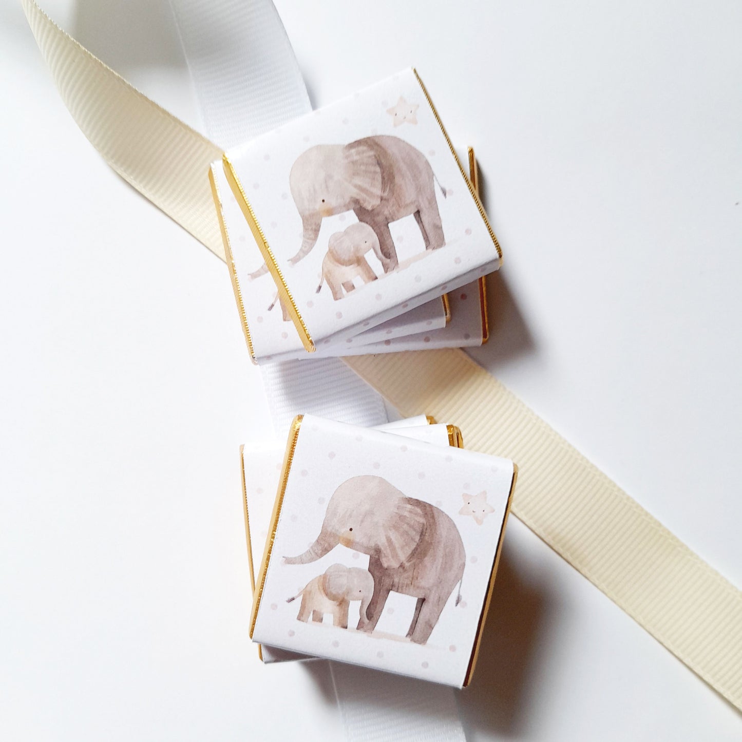 Personalized Baby Shower Mama Elephant Chocolate Favours – Party Bag Fillers (Pack of 25)