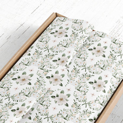 Large White Jasmine Gift Paper Sheet – Perfect for Weddings, Birthdays & More