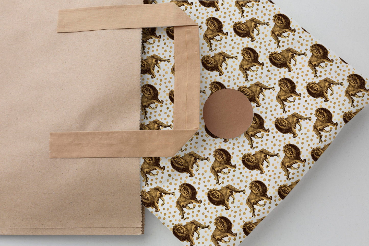 Lion Safari Gift Paper sheet, large size
