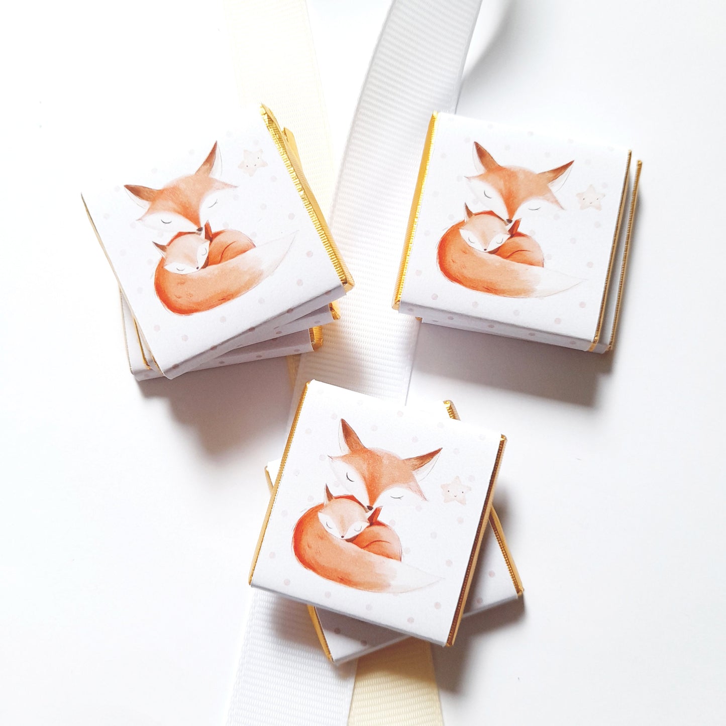 Personalized Fox-Themed Baby Shower Chocolates – Cute Party Favours (Set of 25)