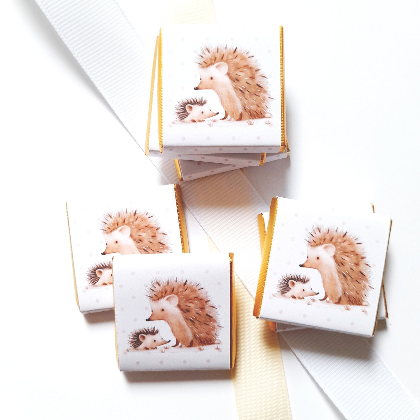 Personalized Baby Shower Mama Hedgehog Chocolate Favours – Party Bag Fillers (Pack of 25)
