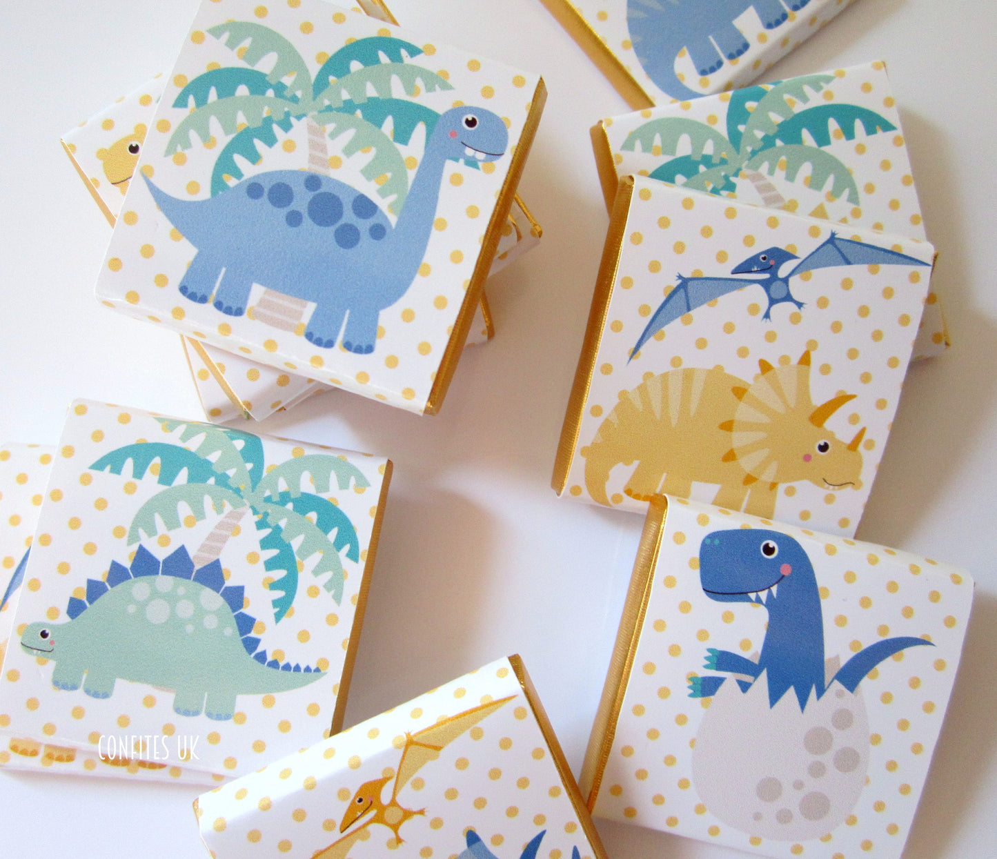 Dinosaur Personalized Chocolate Favours – Cute Dino Party Favours, Pack of 25