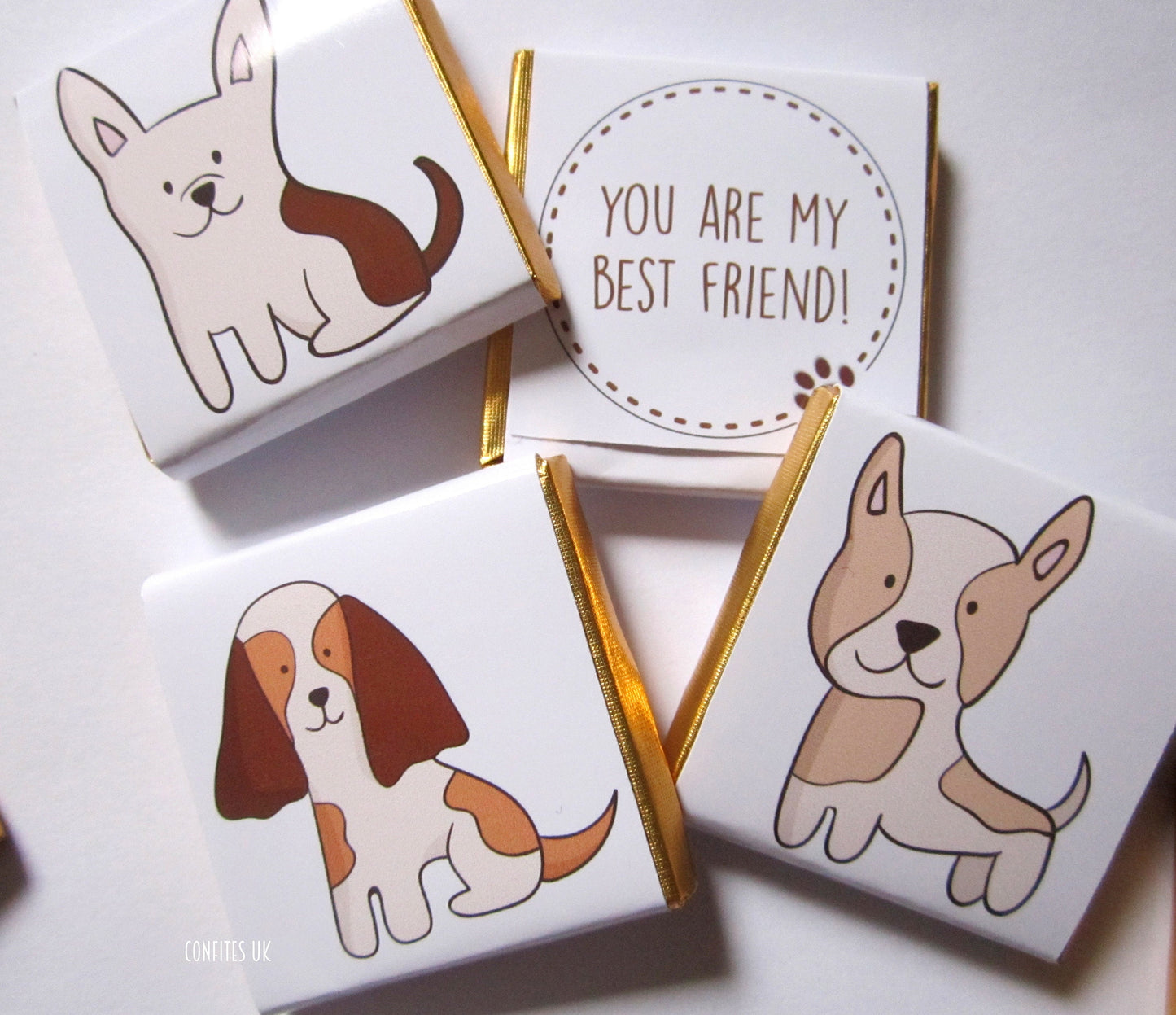 Personalized Pet Dogs Chocolate Favours – Dog’s Birthday Party Favours for Little Dogs (Pack of 25)