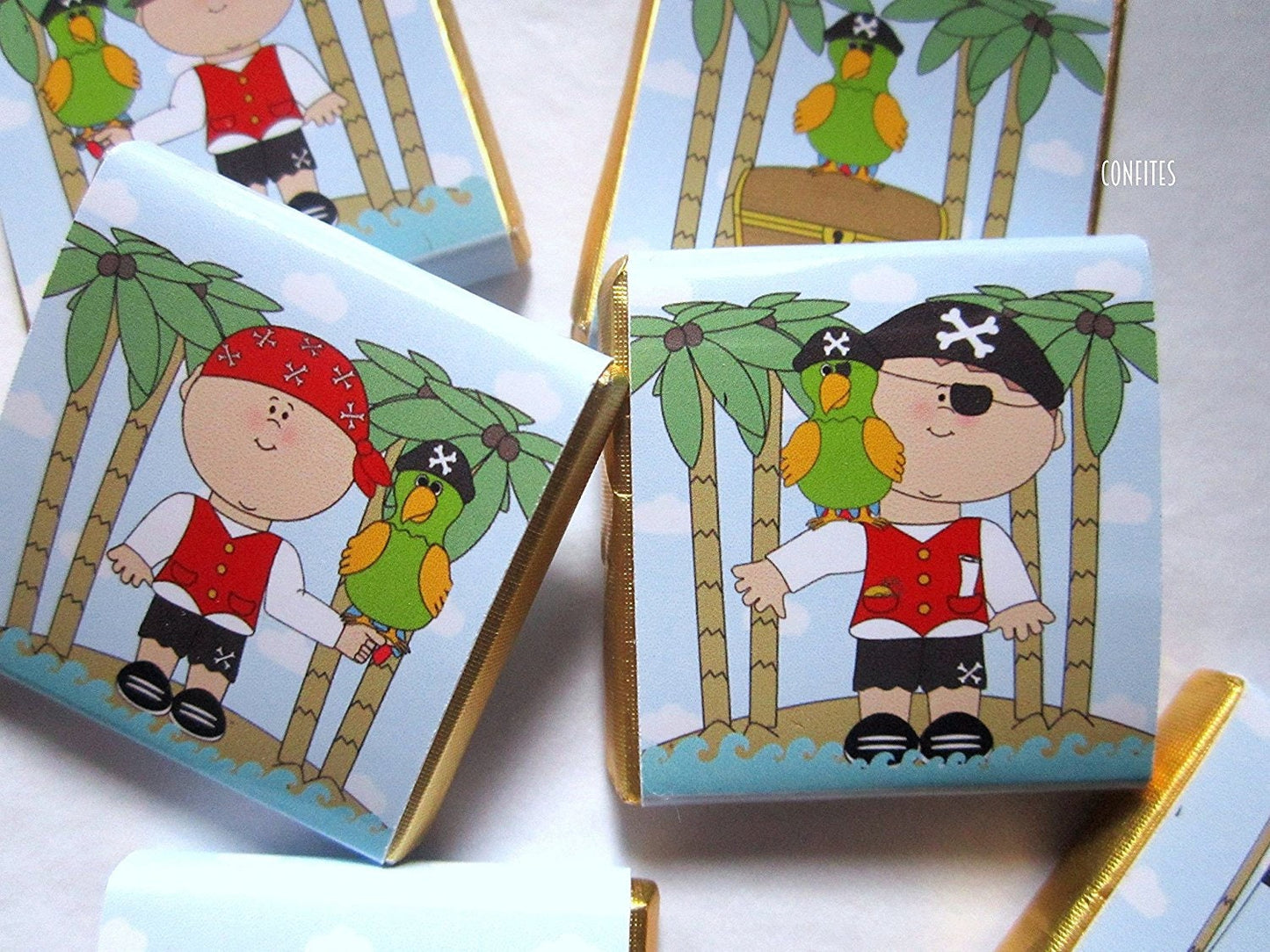 Personalized Pirates Party Chocolate Favours – Fun Guest Favours for Birthday Parties (Pack of 25)