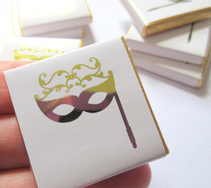 Personalized Masquerade Ball Chocolates – Carnival Party Guests Favours (Pack of 25 pcs)