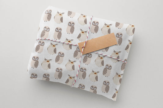 Cute Happy Owls Gift Paper – Premium Large Wrapping Sheet