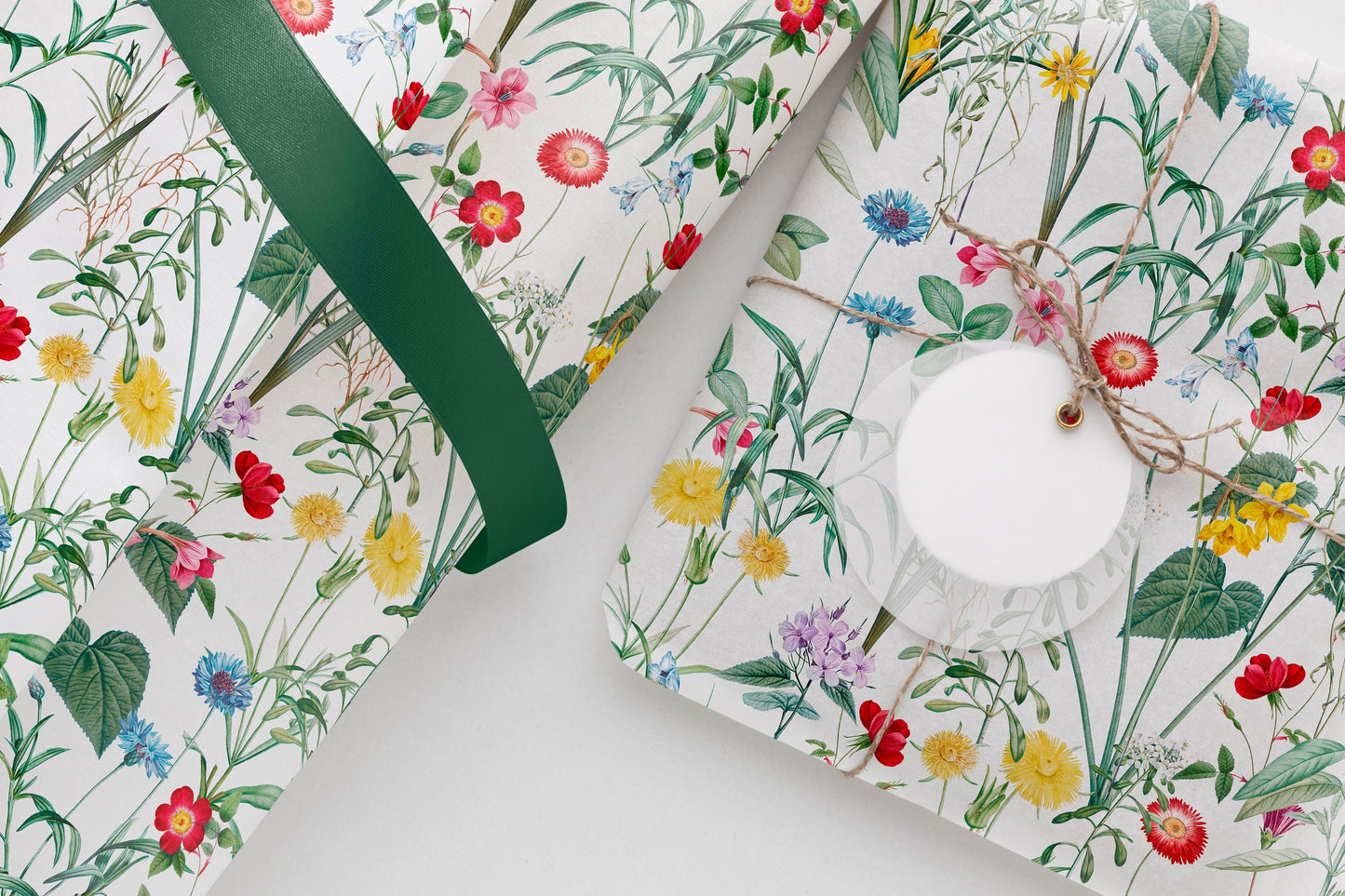 Wildflower Meadow Wrapping Paper – Nature-Inspired Gift Wrap (Large Sheet)