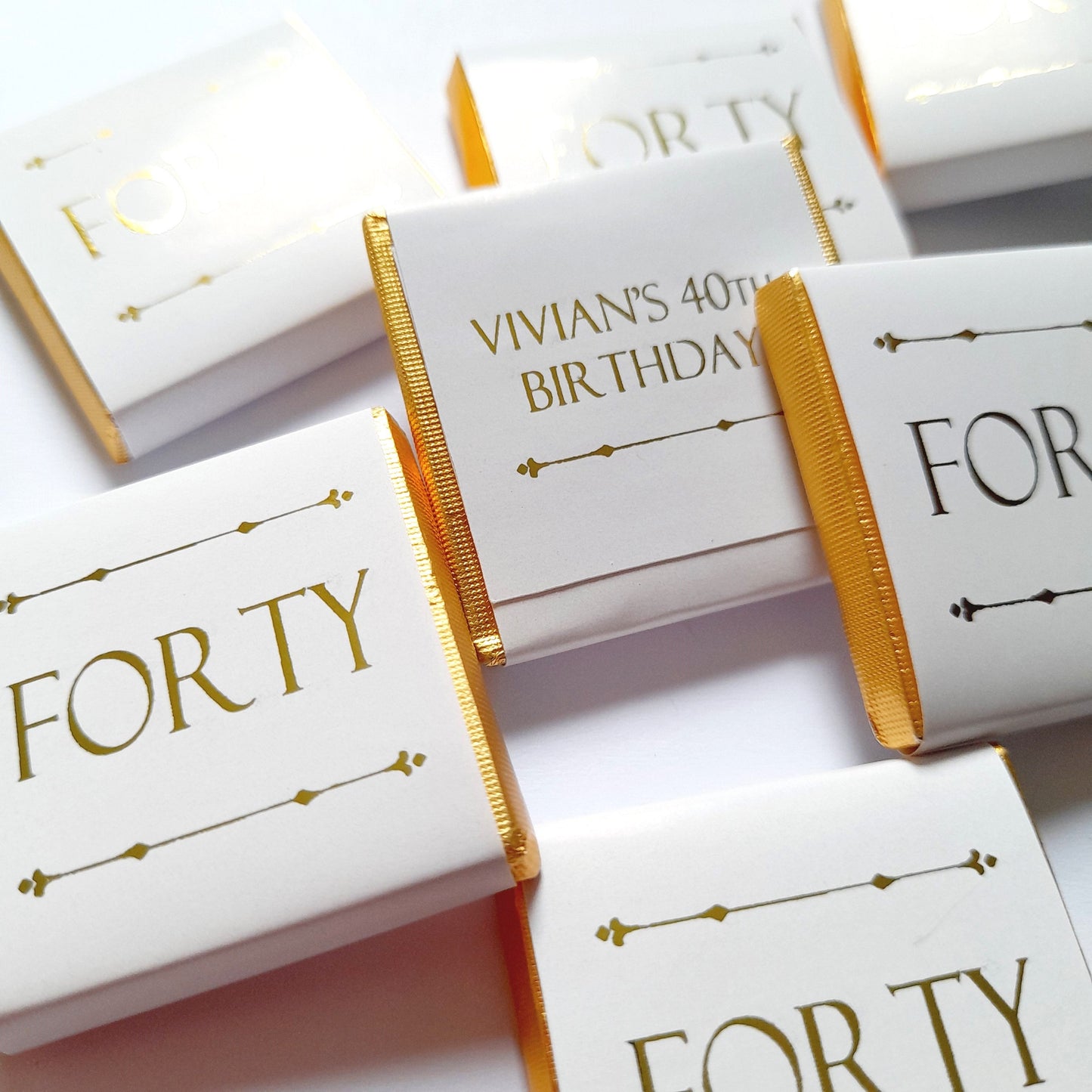 Personalized Golden Birthday Milestone Letters Chocolate Favours – Perfect Guest Favours (Pack of 25)
