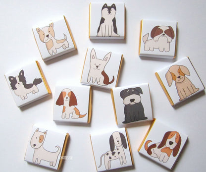 Personalized Pet Dogs Chocolate Favours – Dog’s Birthday Party Favours for Little Dogs (Pack of 25)