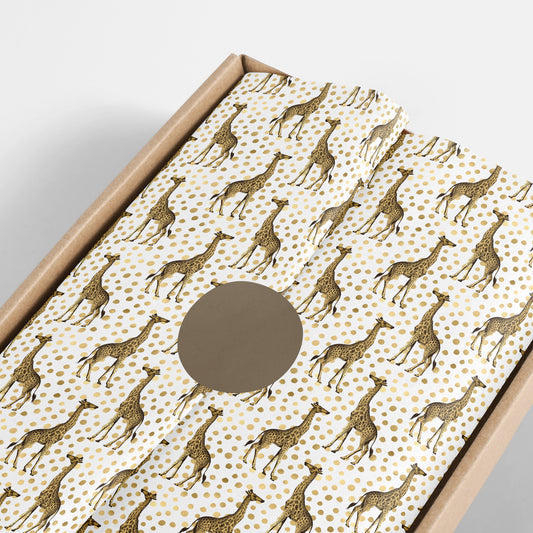 Wild Safari Giraffe Gift Wrap – Exotic Animal Print Wrapping Paper (Large)