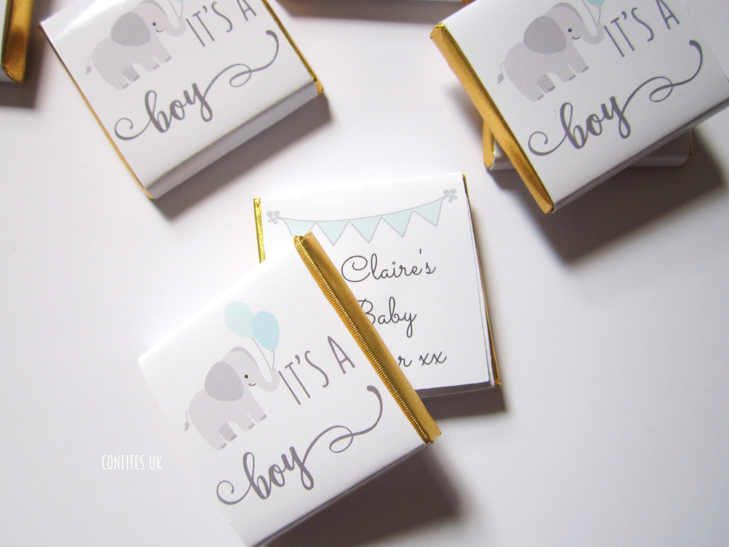 Baby Boy Personalized Chocolate Favours – Unique Baby Shower Guest Favors (Pack of 25)
