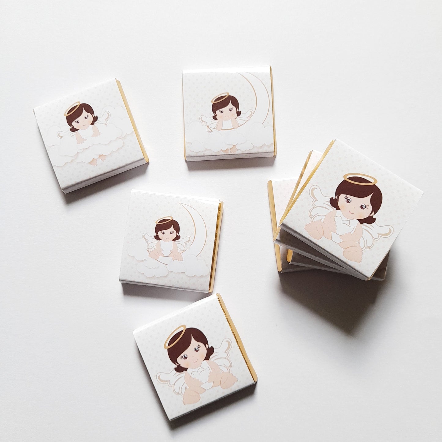 Personalized Little Angel Girl Chocolate Favours – Christening Guest Favours (Pack of 25)
