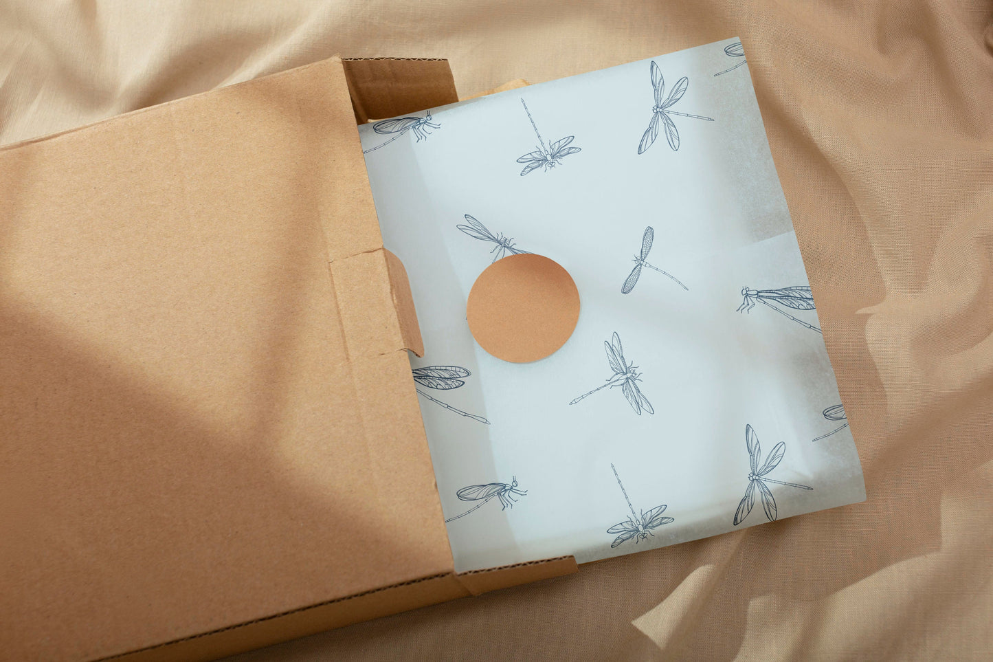 Blue Dragonflies Gift Paper Sheet – Large Size, Perfect for Wrapping