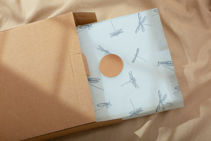 Blue Dragonflies Gift Paper Sheet – Large Size, Perfect for Wrapping