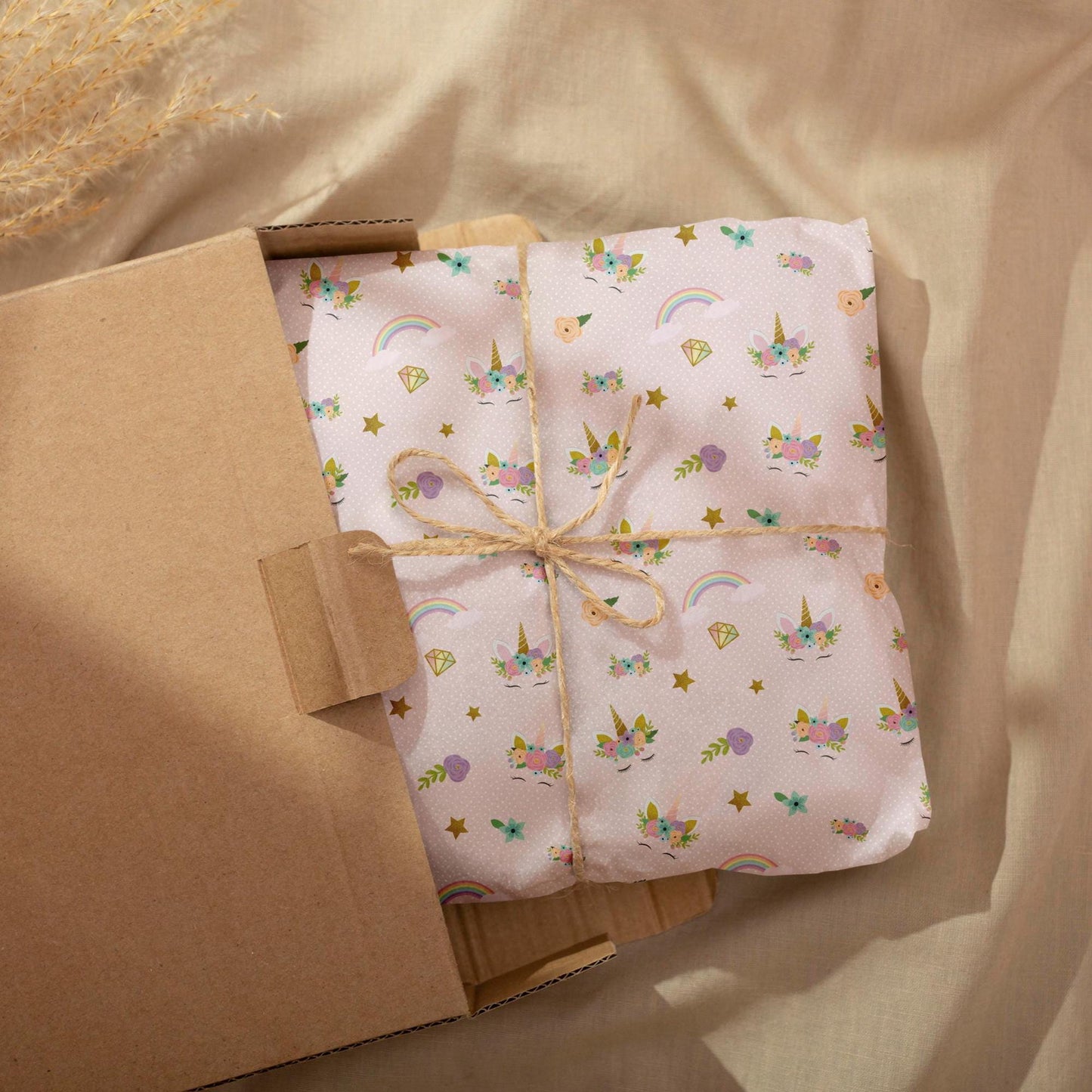 Unicorn Gift Paper Sheet – Large Size, Perfect for Birthday & Special Gifts