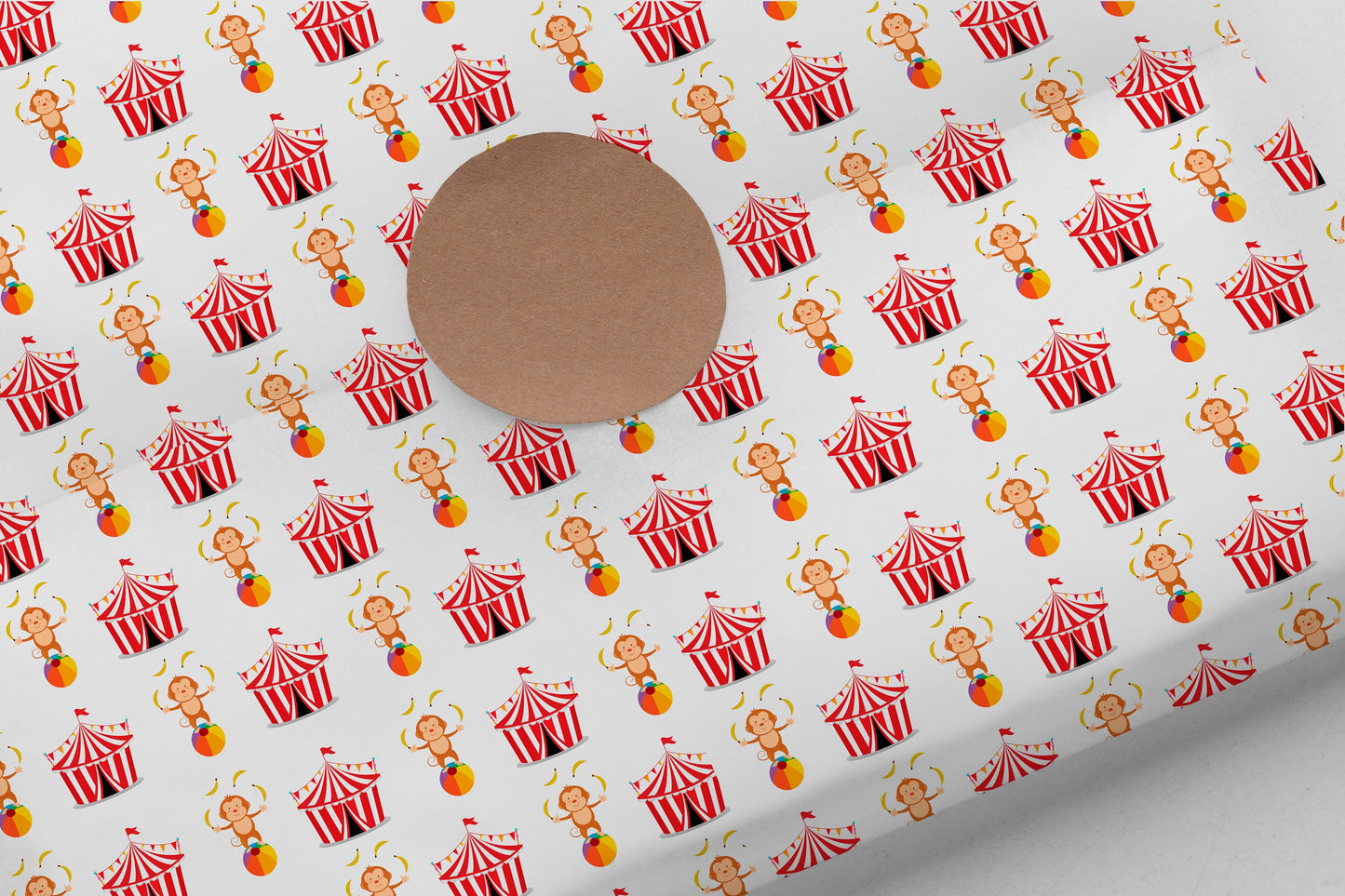 Circus Theme Gift Wrap – Colorful Carnival Wrapping Paper Sheet (Large Size)