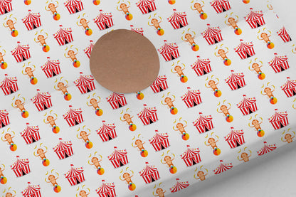 Circus Theme Gift Wrap – Colorful Carnival Wrapping Paper Sheet (Large Size)