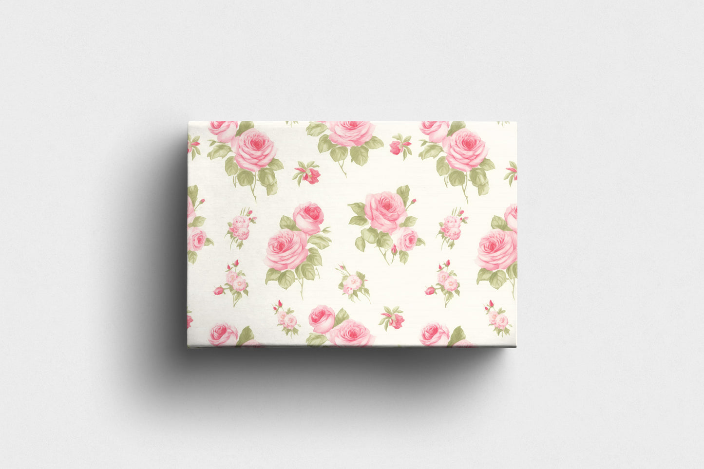 Floral Wrapping Paper with Pink Roses