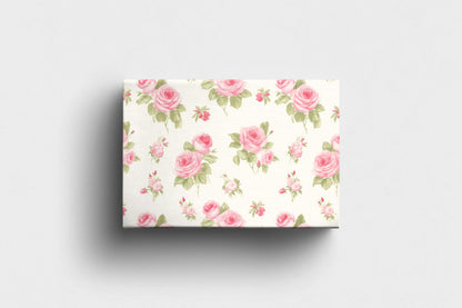 Floral Wrapping Paper with Pink Roses