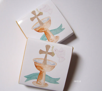 Personalized 1st Communion Chalice Chocolate Favours – Elegant Guest Favours (Pack of 25)
