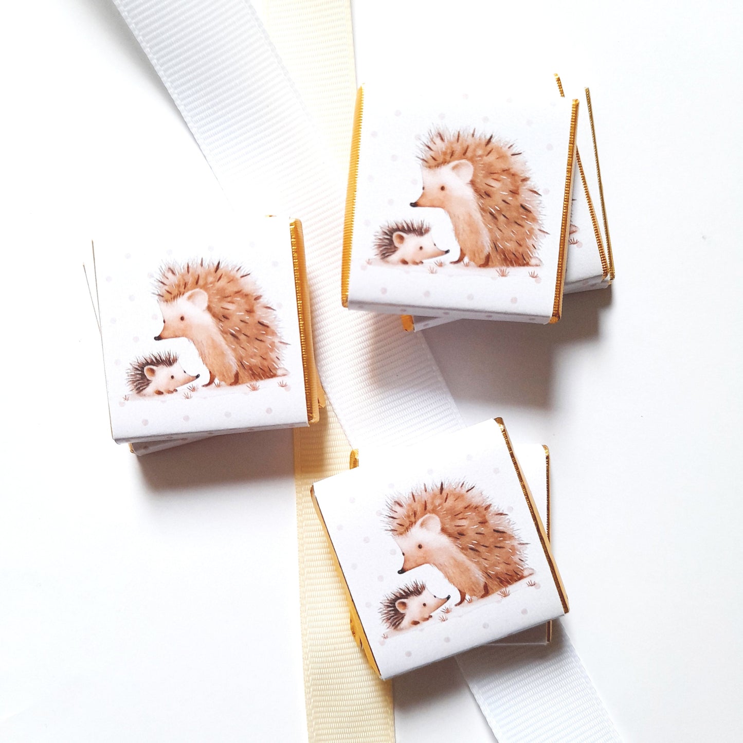Personalized Baby Shower Mama Hedgehog Chocolate Favours – Party Bag Fillers (Pack of 25)