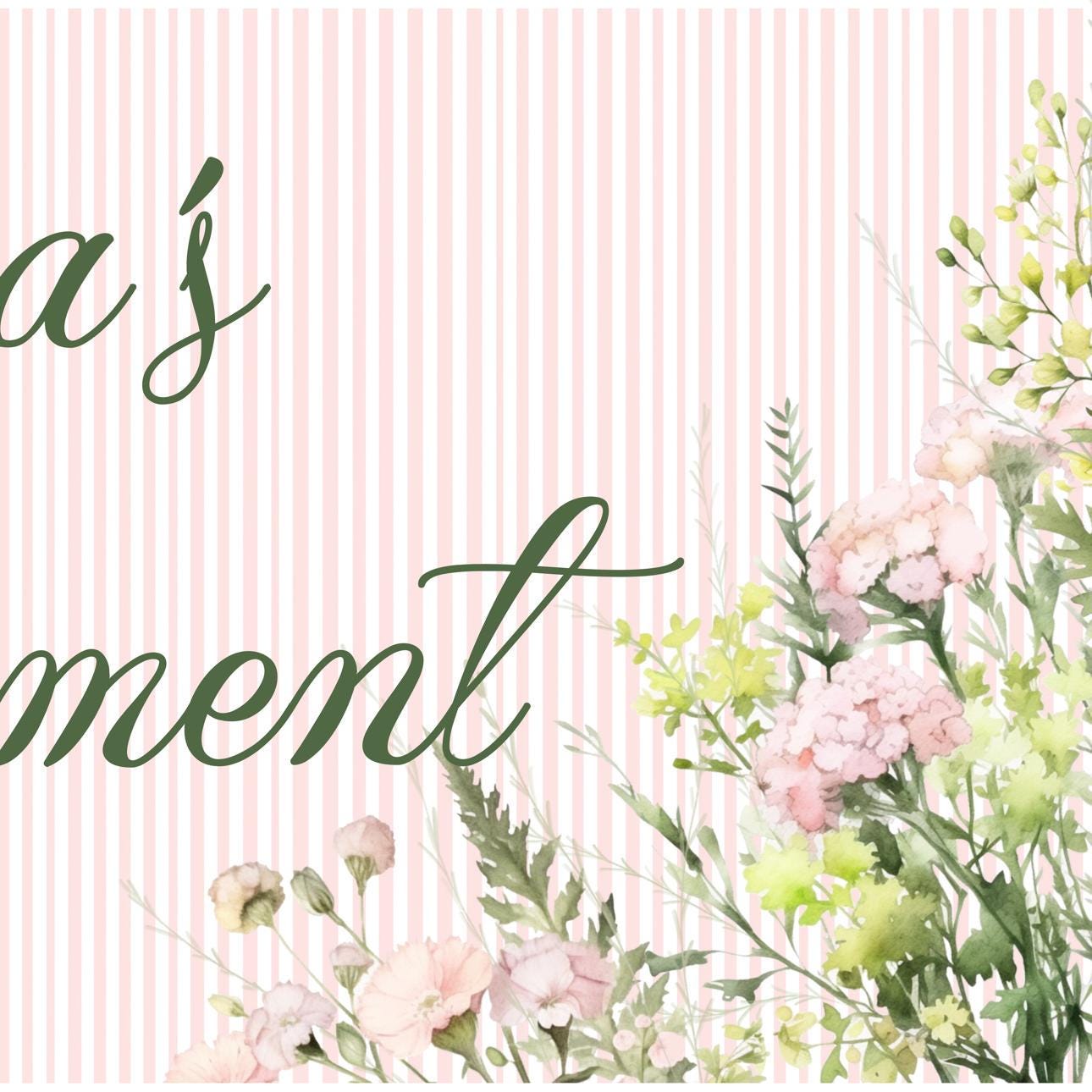 Floral Retirement Party Banner – Personalised Satin Paper Wall Decor