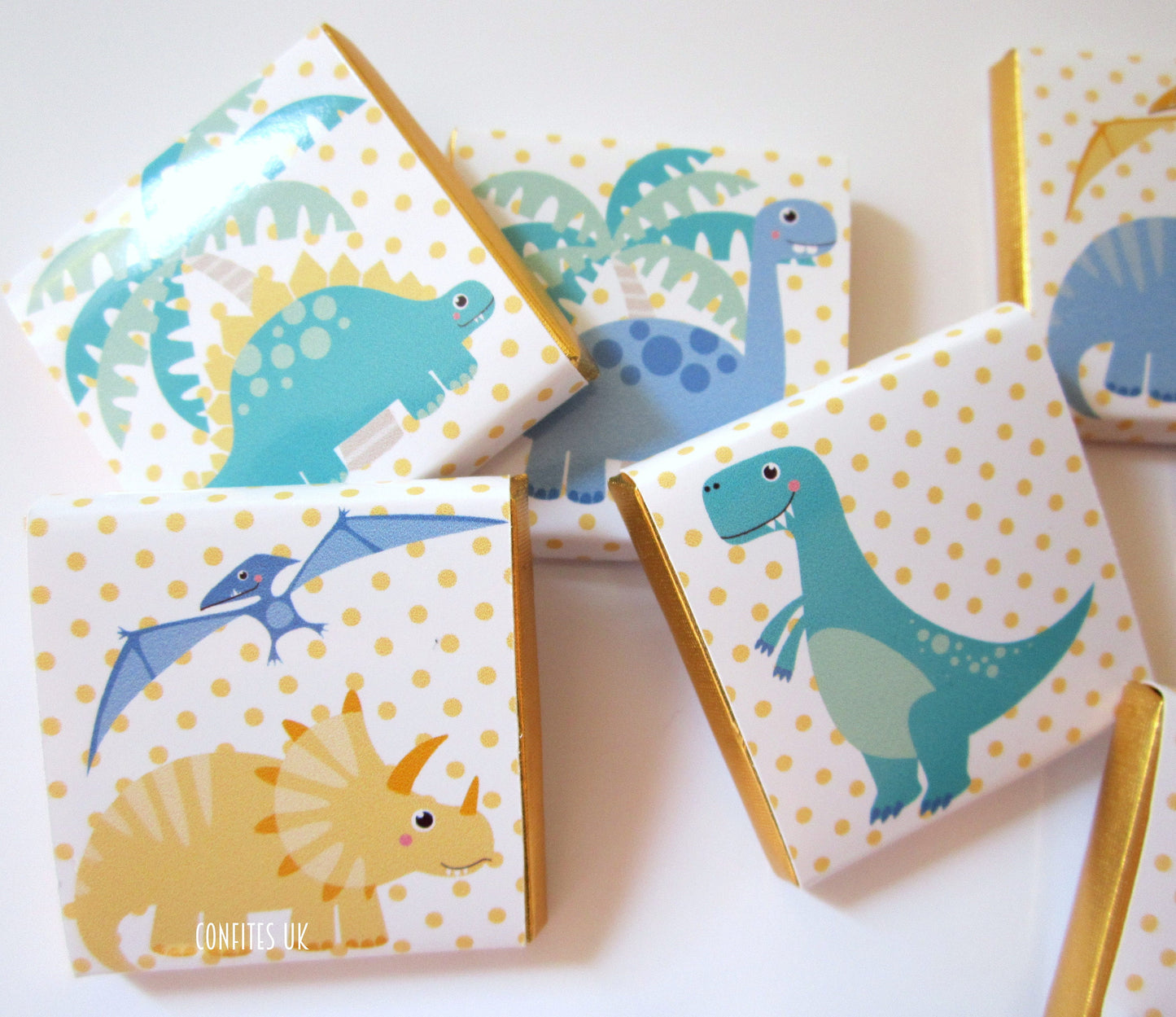 Dinosaur Personalized Chocolate Favours – Cute Dino Party Favours, Pack of 25