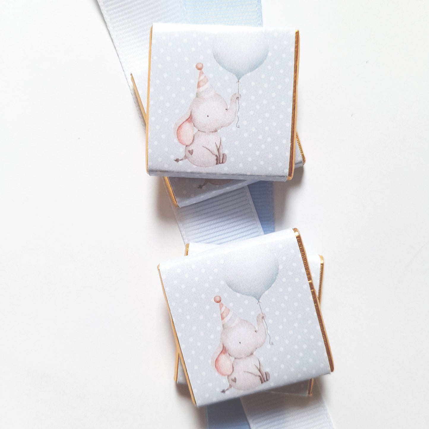 Personalized 1st Birthday Boy Little Elephant Chocolate Favours – Party Bag Fillers (Pack of 25)