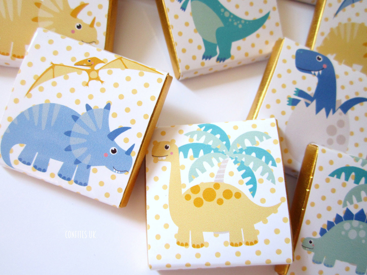Dinosaur Personalized Chocolate Favours – Cute Dino Party Favours, Pack of 25