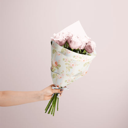 Retro Pastel Stripes and Flowers Gift Paper – Elegant Wrapping Paper Sheet (Large Size)