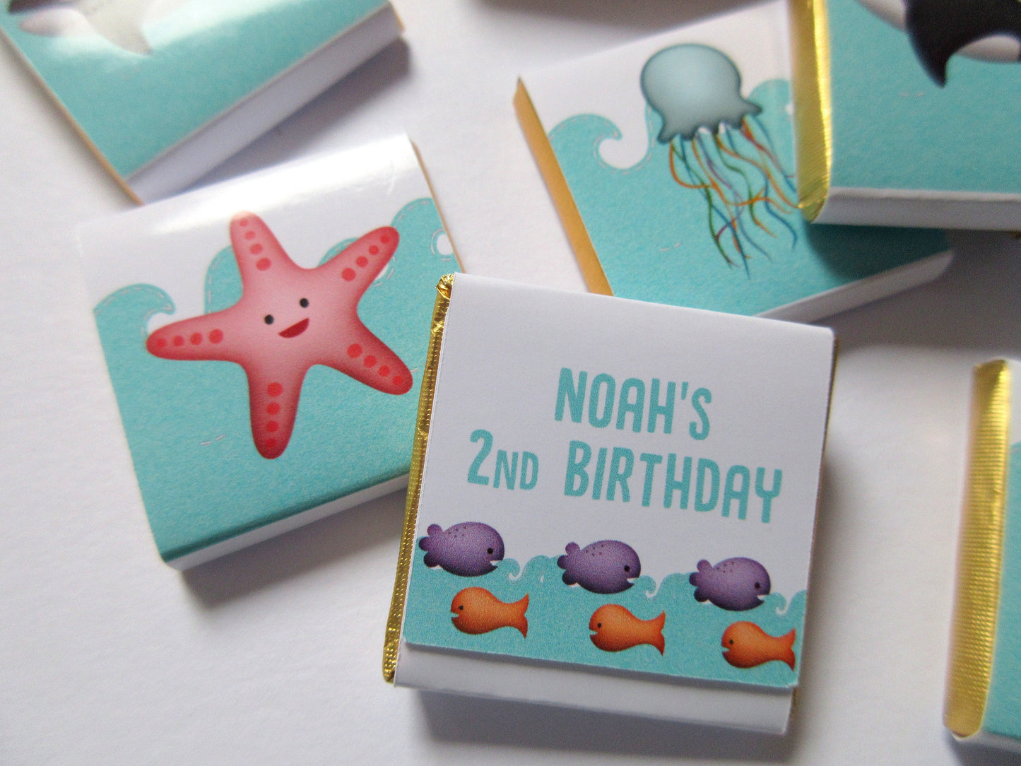 Under the Sea Personalized Chocolates – Party Favours, Birthday, Pack of 25