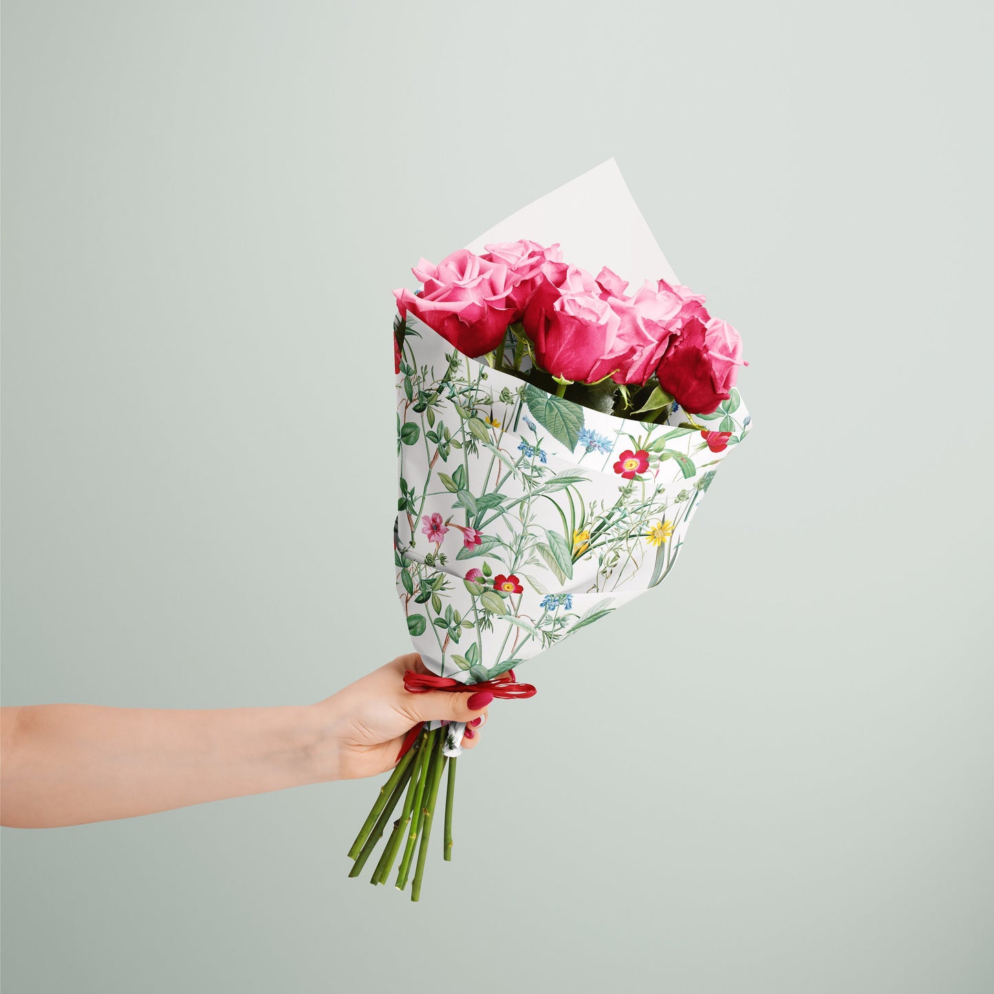 Wildflower Meadow Wrapping Paper – Nature-Inspired Gift Wrap (Large Sheet)