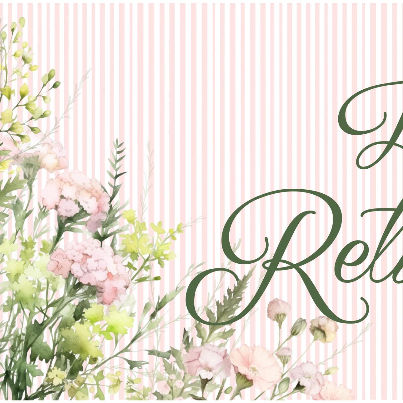 Floral Retirement Party Banner – Personalised Satin Paper Wall Decor